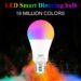 Dimmable E27 LED Lamp RGB 15W WIFI Smart Bulb