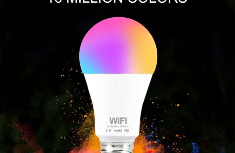 Dimmable E27 LED Lamp RGB 15W WIFI Smart Bulb